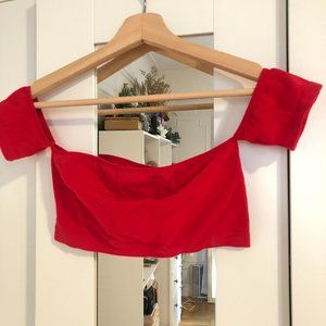 Red crop top